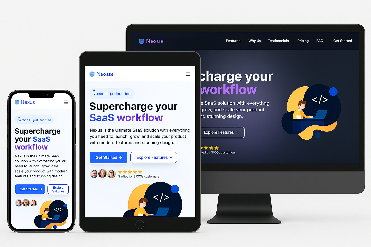 Nexus SaaS Landing Page