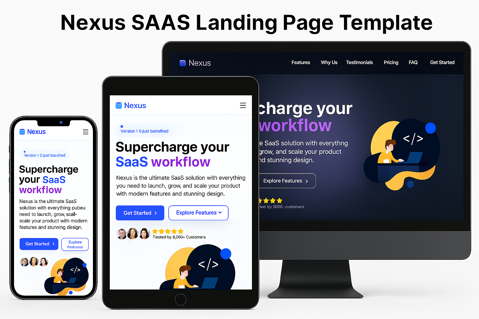 Nexus SaaS Landing Page
